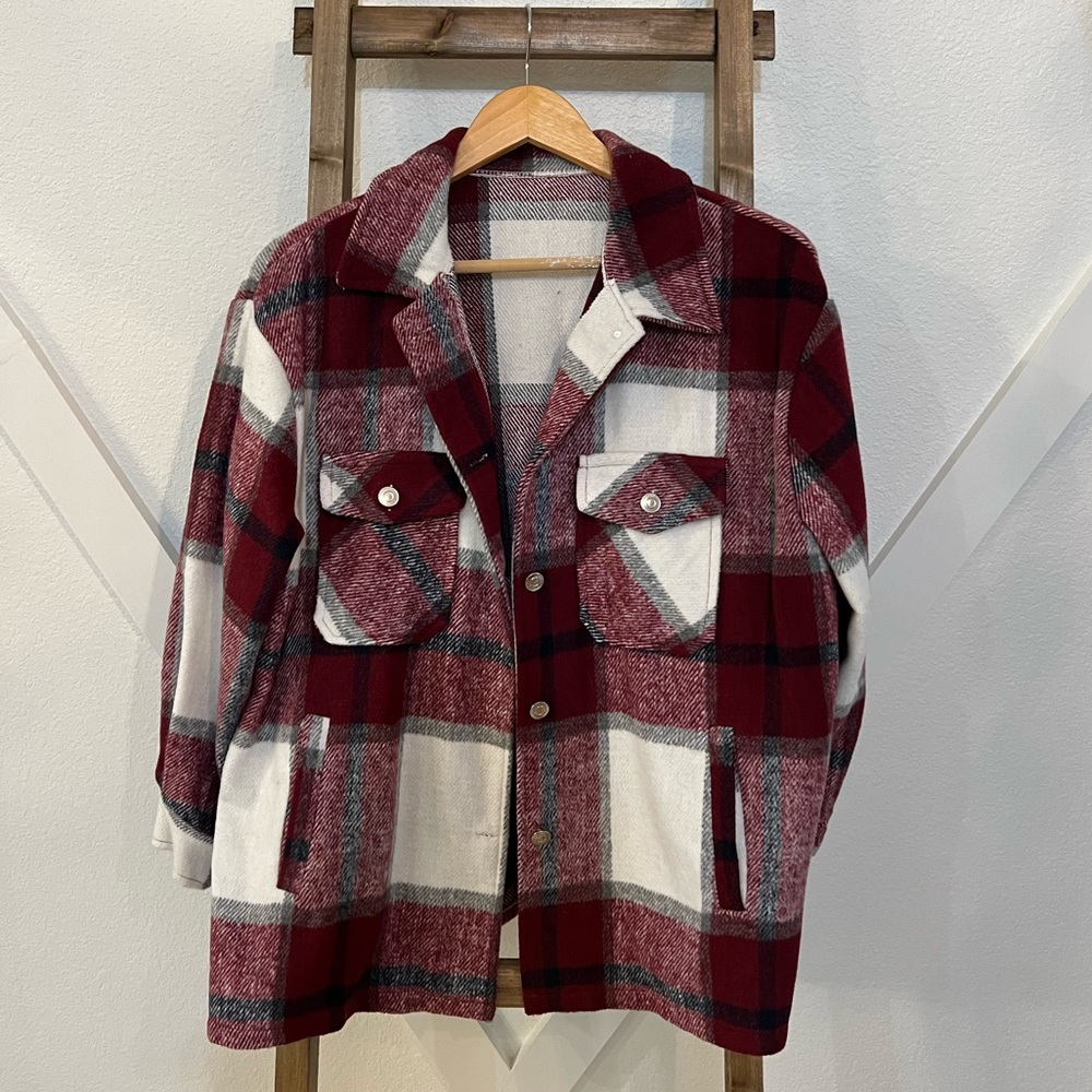 Maroon Shacket